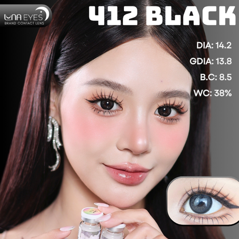 (Luna Eyes) FD-412 BLACK - size vừa