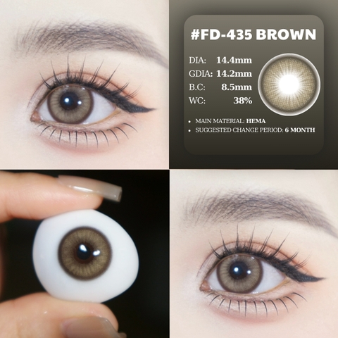 (Luna Eyes) FD-435 BROWN - size vừa