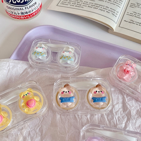 Khay đơn pha lê hình thú trong suốt kèm dụng cụ đeo