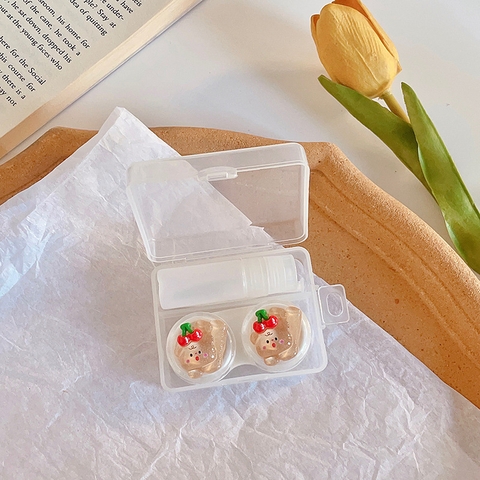 Khay đơn pha lê hình thú cầm trái cây trong suốt kèm dụng cụ đeo