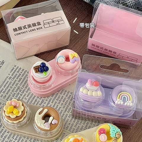 Khay đơn hình hộp bánh dễ thương kèm khay dụng cụ