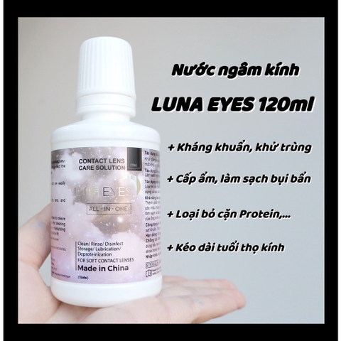 Nước ngâm lens LUNA EYES 120ml dành cho kính áp tròng