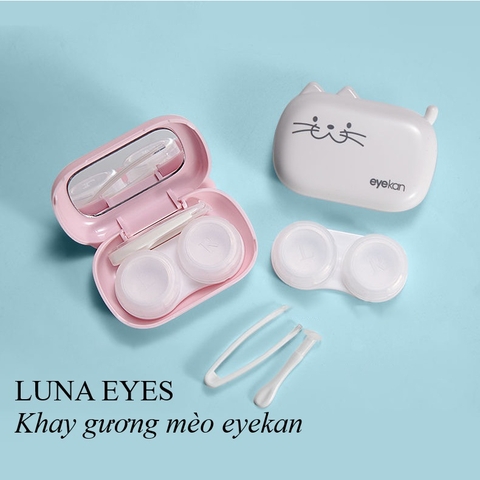 Khay gương mèo/thỏ eyekan kèm dụng cụ đeo lens