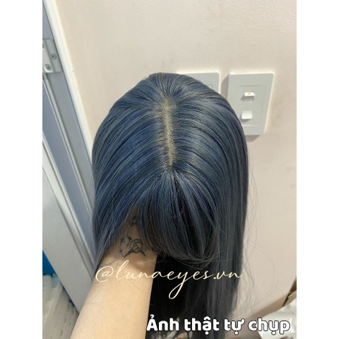 [TS133] Tóc Giả Thẳng Dài Màu Xám Xanh Cao Cấp