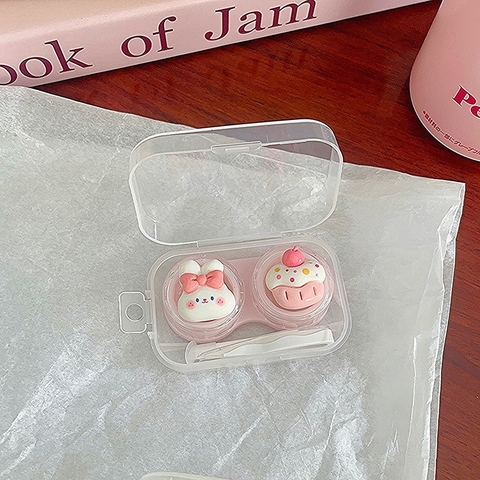 Khay đơn Hoạt Hình LUNA EYES kèm dụng cụ đeo lens