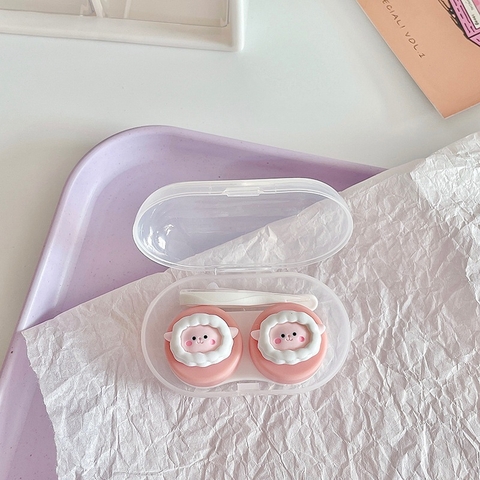 Khay đơn Hoạt Hình LUNA EYES kèm dụng cụ đeo lens