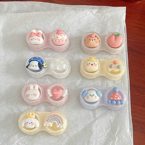 Khay đơn Hoạt Hình LUNA EYES kèm dụng cụ đeo lens