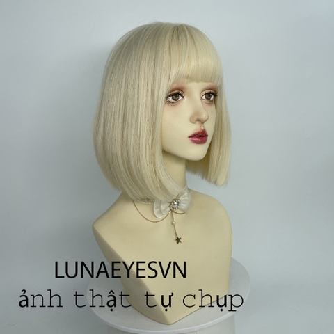 [WTHK55] Tóc Giả Vic Ngắn Màu Vàng Be