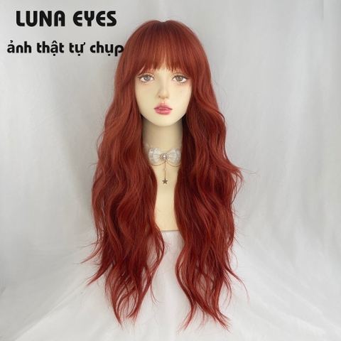 [JG161] Tóc Giả Xoăn Dài Layer Màu Đỏ