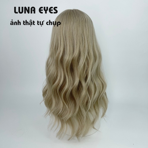 [TS333] Tóc Giả Xoăn Dài Màu Be Xám