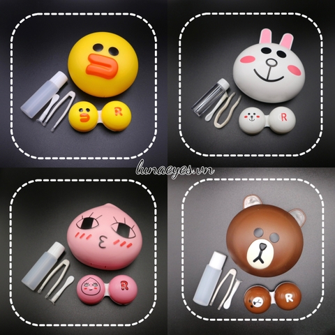 Khay Gương Hình Thú Cute + dụng cụ đeo