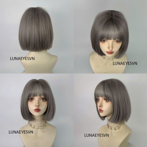 [TS397] Tóc Giả Vic Ngắn Màu Nâu Trà Sữa