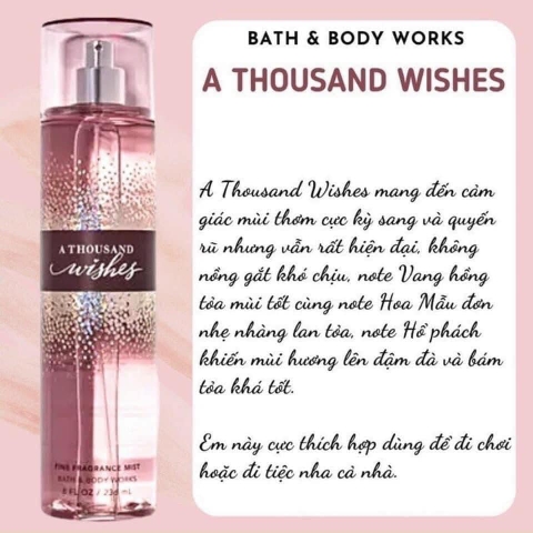 Xịt Thơm Nước Hoa Toàn Thân Bath & Body Works Fine Fragrance Mist 236ml nhiều mùi