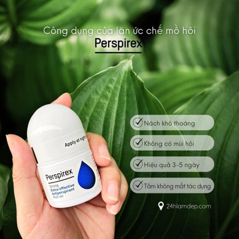 Lăn khử mùi PERSPIREX 3 màu khô thoáng ngăn mùi lên tới 5 ngày
