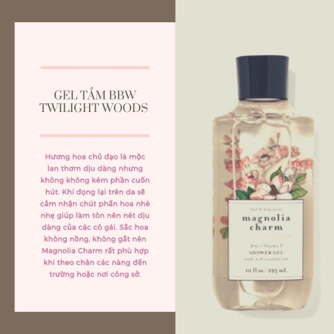 Sữa tắm hương nước hoa dạng gel Bath body works 295ml