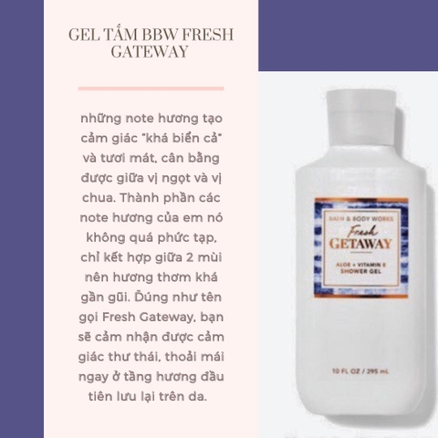 Sữa dưỡng thể Lotion hương nước hoa Bath Body Works 236ml