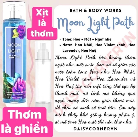 Xịt Thơm Nước Hoa Toàn Thân Bath & Body Works Fine Fragrance Mist 236ml nhiều mùi