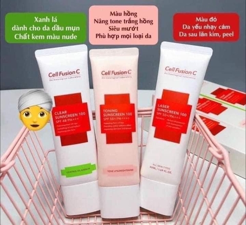 Kem chống nắng Cell Fusion C 50ml đủ màu