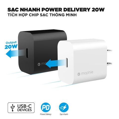 Combo sạc 20W Mophie USB-C