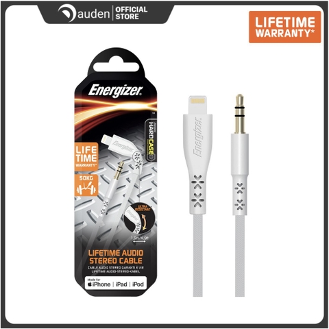 Cáp Lightning Lifetime warranty Audio Energizer-C41EUJALIHT