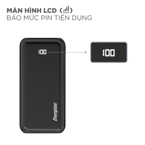 Sạc dự phòng Energizer 20,000mAh /3.7V - UE20011C