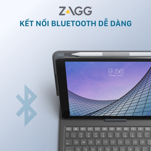 Ốp lưng kèm bàn phím iPad 10.2"/10.5" - ZAGG Messenger Folio 2
