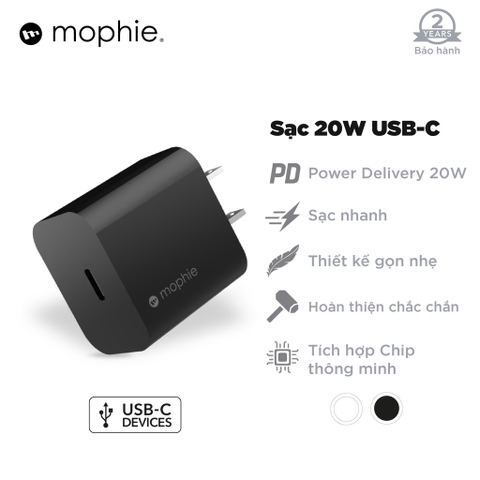 Combo sạc 20W Mophie USB-C