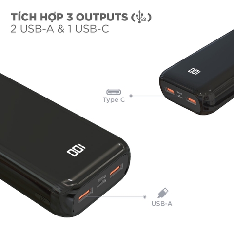 Sạc dự phòng Energizer 20,000mAh /3.7V - UE20011C