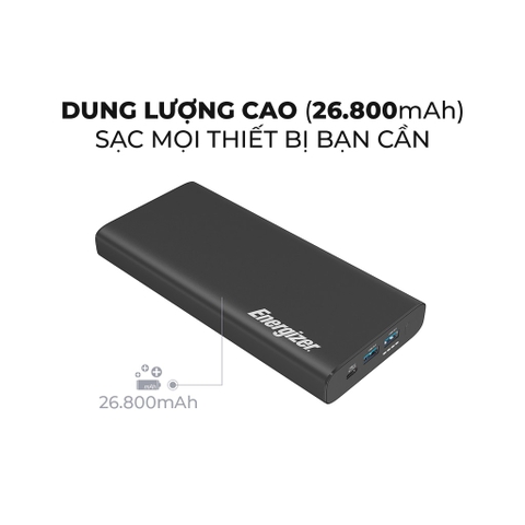 Sạc dự phòng Energizer 26,800mAh /3.7V - XP26800PD