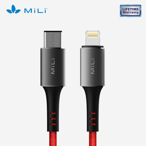Cáp Braided C to Lightning MiLi - Lifetime warranty - HI-L90