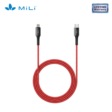 Cáp Braided C to Lightning MiLi - Lifetime warranty - HI-L90