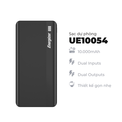 Sạc dự phòng Energizer 10,000mAh /3.7V - UE10054