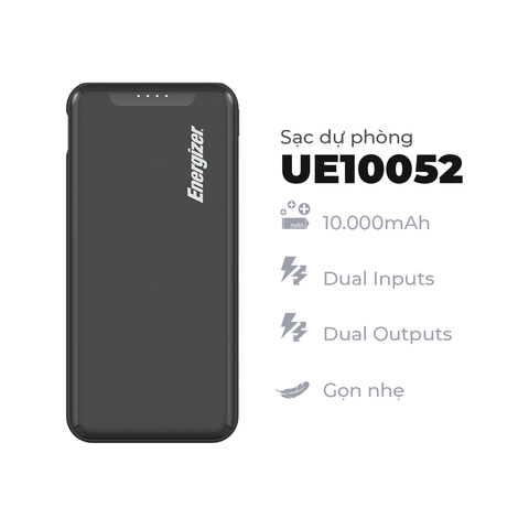 Sạc dự phòng Energizer 10,000mAh /3.7V - UE10052