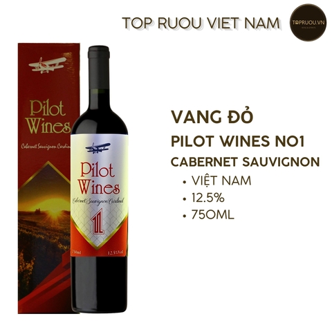 Vang Đỏ Pilot No1 750ml - 12,5% - Việt Nam