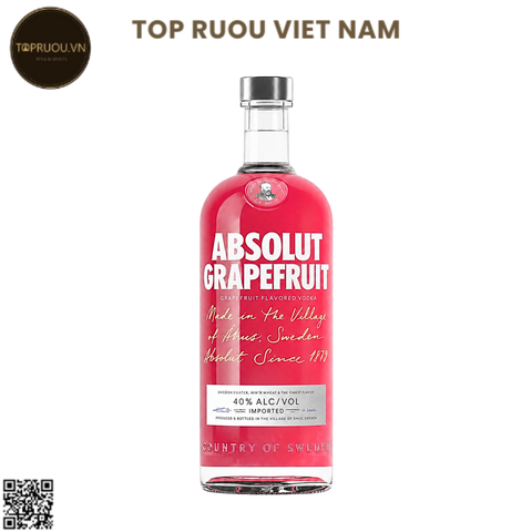 Vodka Absolut Grapefruit (Bưởi) - 1000ml - 40% - Thụy Điển