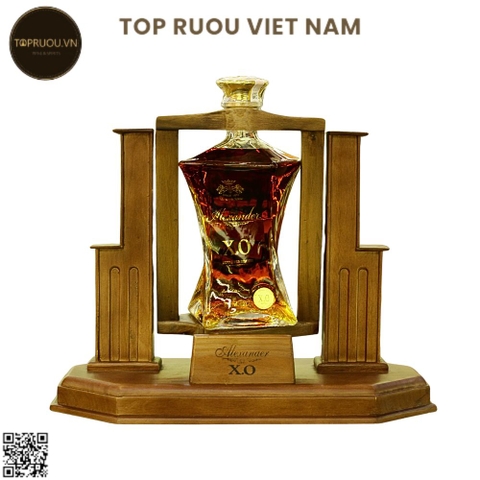 Kệ Rượu Gỗ Brandy XO Alexander - 2000ml - 40% - Pháp