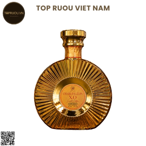 Brandy XO Charles Leon Gold (Không Hộp - Không Ly) - 700ml - 40% - Pháp