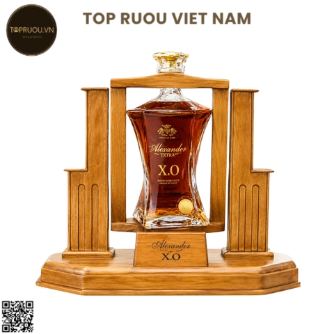 Kệ Rượu Gỗ Brandy XO Alexander - 2000ml - 40% - Pháp