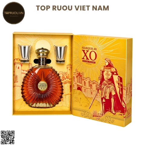 Brandy XO Marquis III Vàng - 700ml - 40% - Pháp