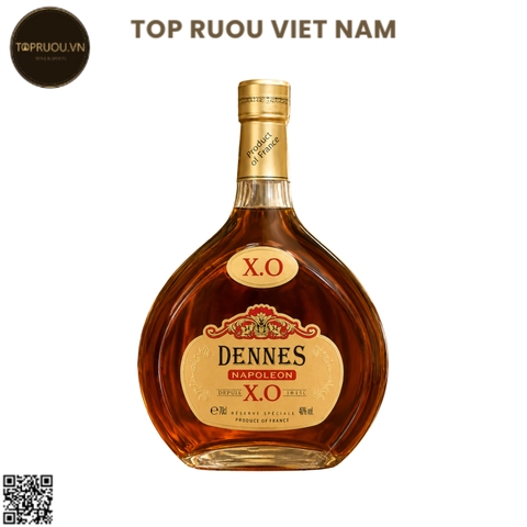 Brandy XO Dennes Napoleon - 700ml - 40% - Pháp (Không Hộp - Không Ly)