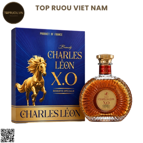 Brandy XO Charles Leon (Kèm Túi Giấy Hãng) - 700ml - 40% - Pháp