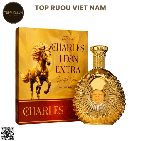 Brandy XO Charles Leon Extra Gold (Kèm Túi Giấy Hãng) - 700ml - 40% - Pháp