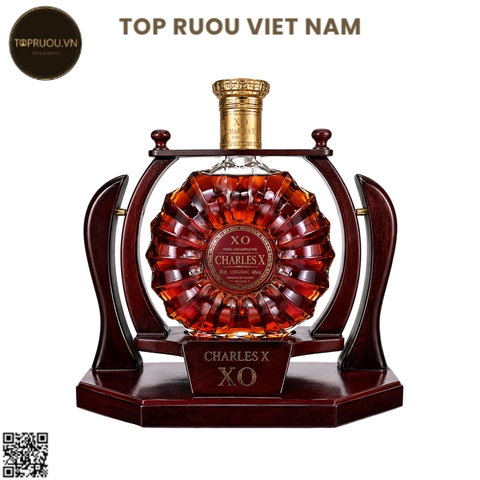 Kệ Rượu Gỗ Brandy XO Charles 3000ml - 40% - Pháp