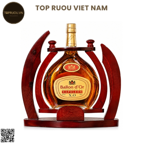 Kệ Rượu Gỗ Brandy XO Ballon D'or - 700ml - 40% - Pháp
