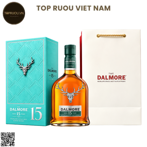 Hộp Quà Whisky The Dalmore 15 Single Malt F27 (Kèm Túi Hãng) - 700ml - 40% - Scotland