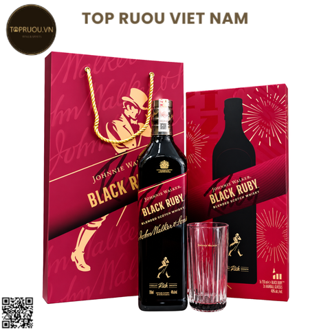 Hộp Quà Whisky Johnnie Walker Black Ruby F27 (Kèm Túi Hãng) - 700ml - 40% - Scotland