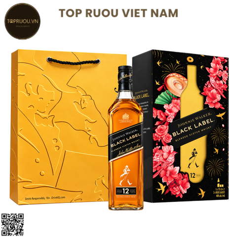 Hộp Quà Whisky Johnnie Walker Black Label F27 (Kèm Túi Hãng) - 700ml - 40% - Scotland