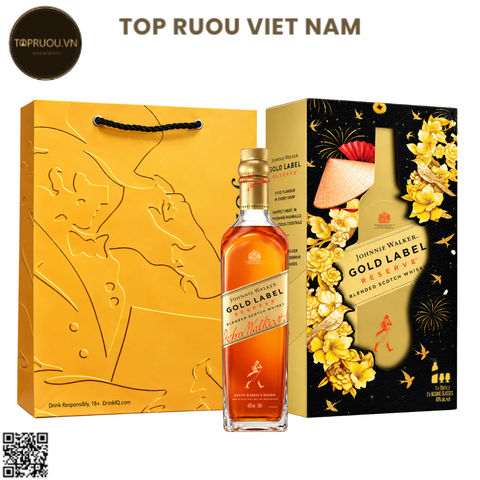 Hộp Quà Whisky Johnnie Walker Gold Label F27 (Kèm Túi Hãng) - 700ml - 40% - Scotland