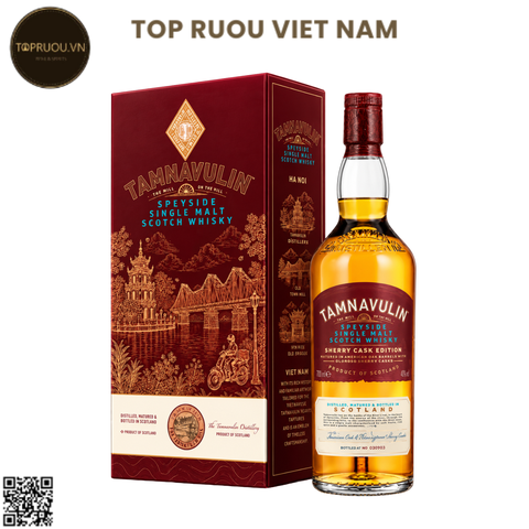 Hộp Quà Whisky Tamnavulin Sherry Cask Single Malt F27 - 700ml - 40% - Scotland