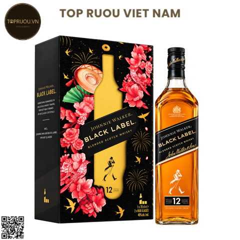 Hộp Quà Whisky Johnnie Walker Black Label F27 - 700ml - 40% - Scotland